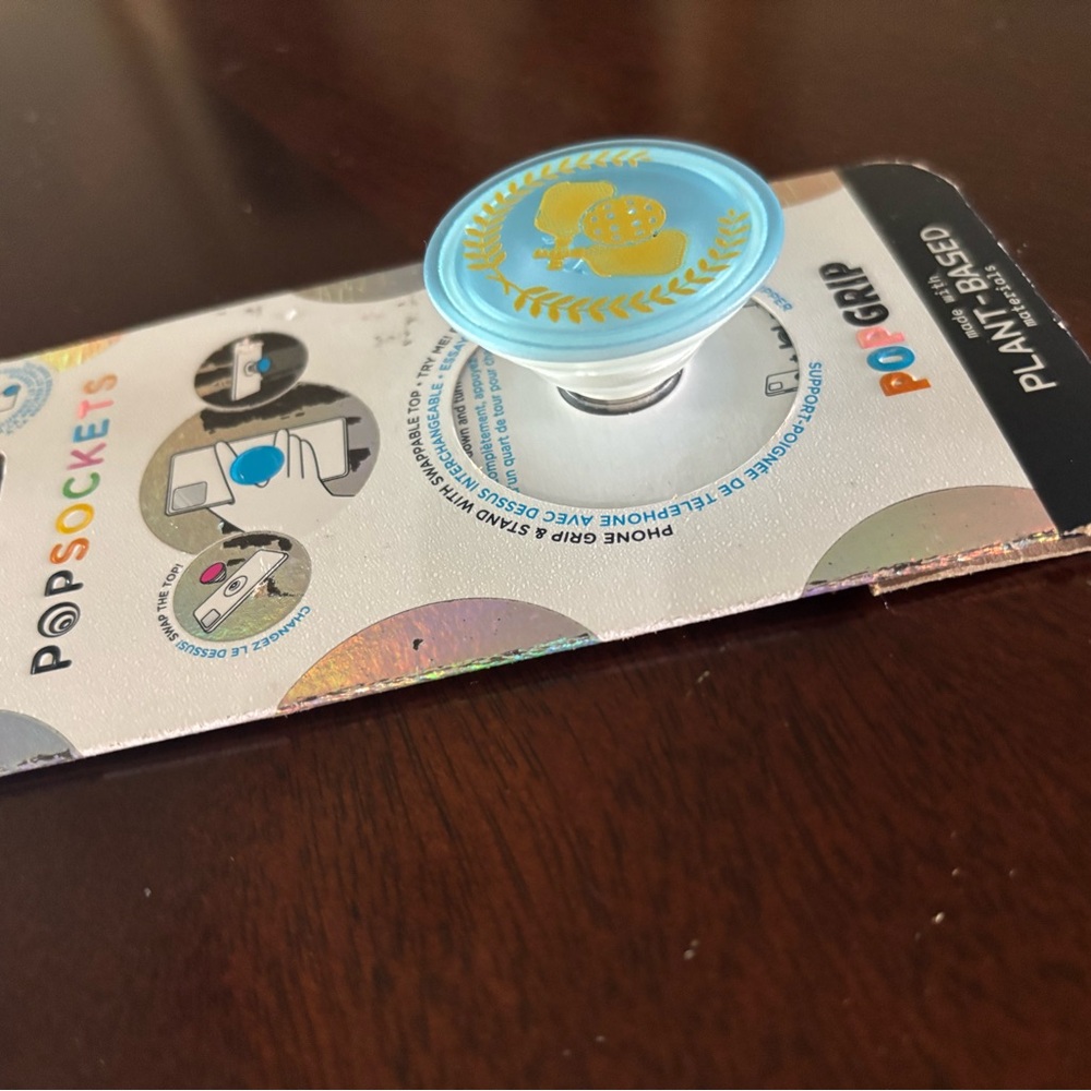NEW PICKLEBALL PopSocket Blue and Gold Emblem Phone Accessory - Picture 3 of 4
